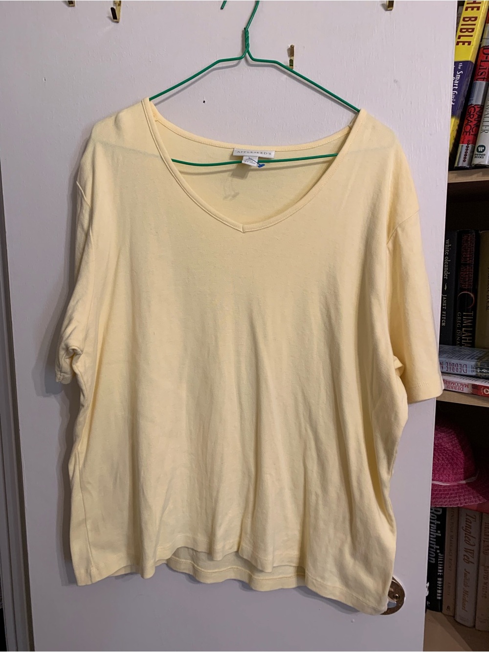 Appleseed's Light Yellow V-Neck Short Sleeve Tee